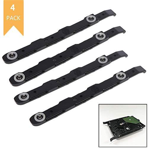 WONDS 4 Pack Plastic New Chassis Hard Drive Rails Black Hard Drive