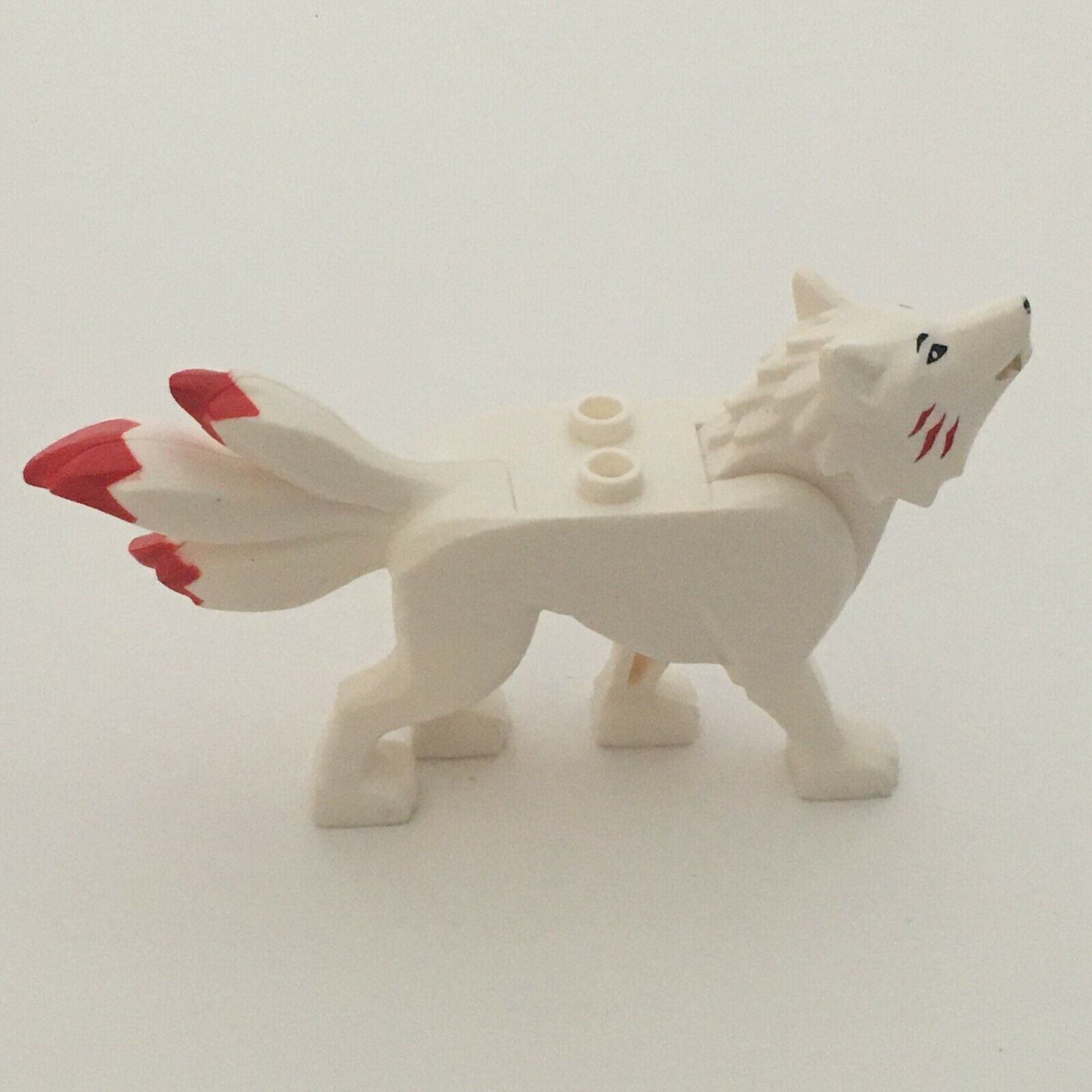 Lego Ninjago Akita Wolf White Lloyds Red 3 Tail Pattern Animal Toy ...