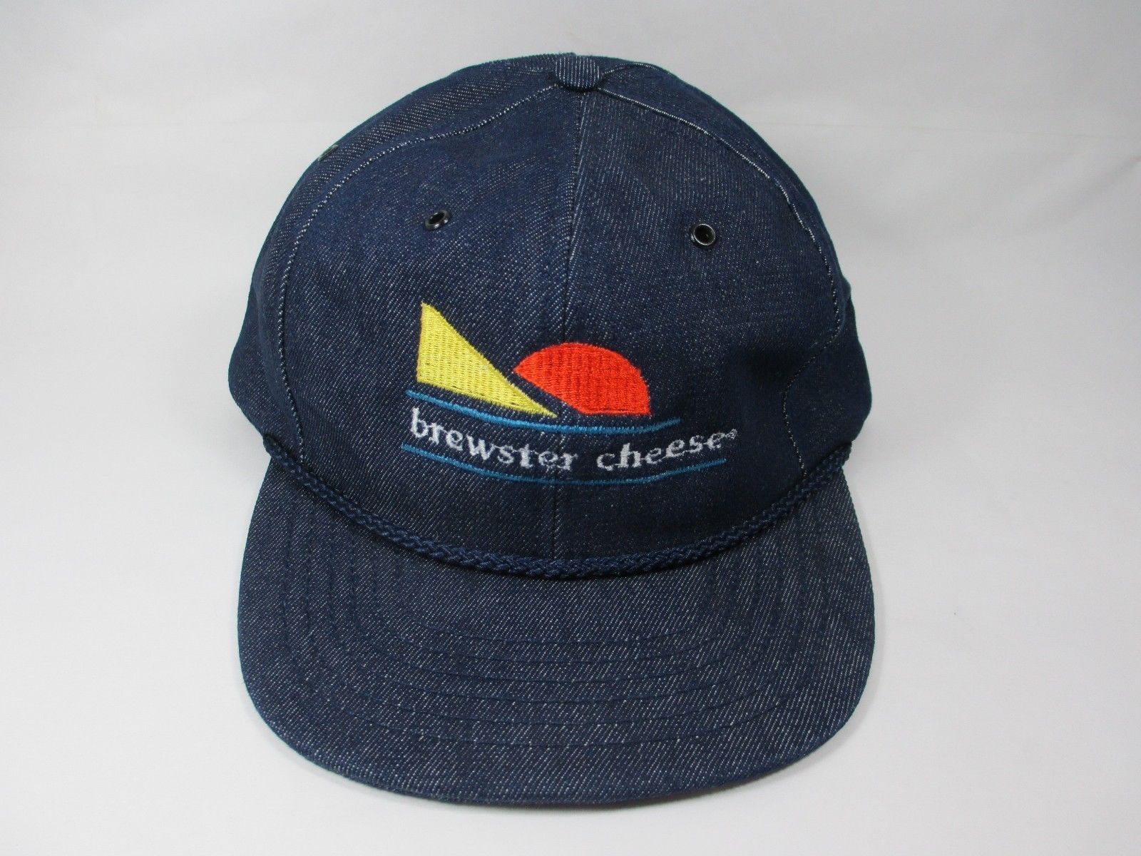 Vintage Brewster Cheese Blue Jean Snapback Trucker Hat Cap Park Avenue