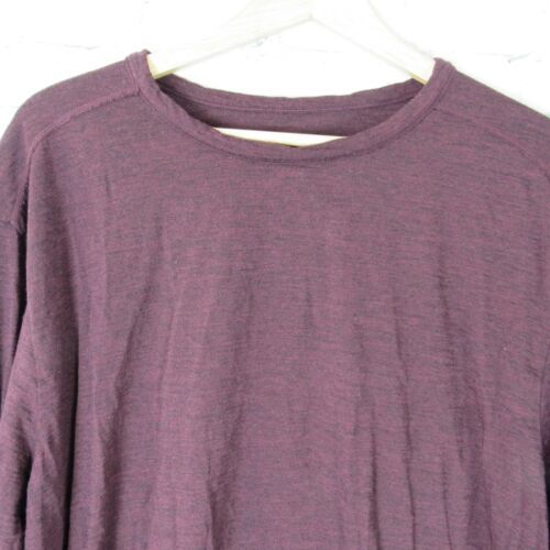 Cloudveil XXL Shirt Mens Burgundy Long Sleeves 100% Merino Wool Long ...