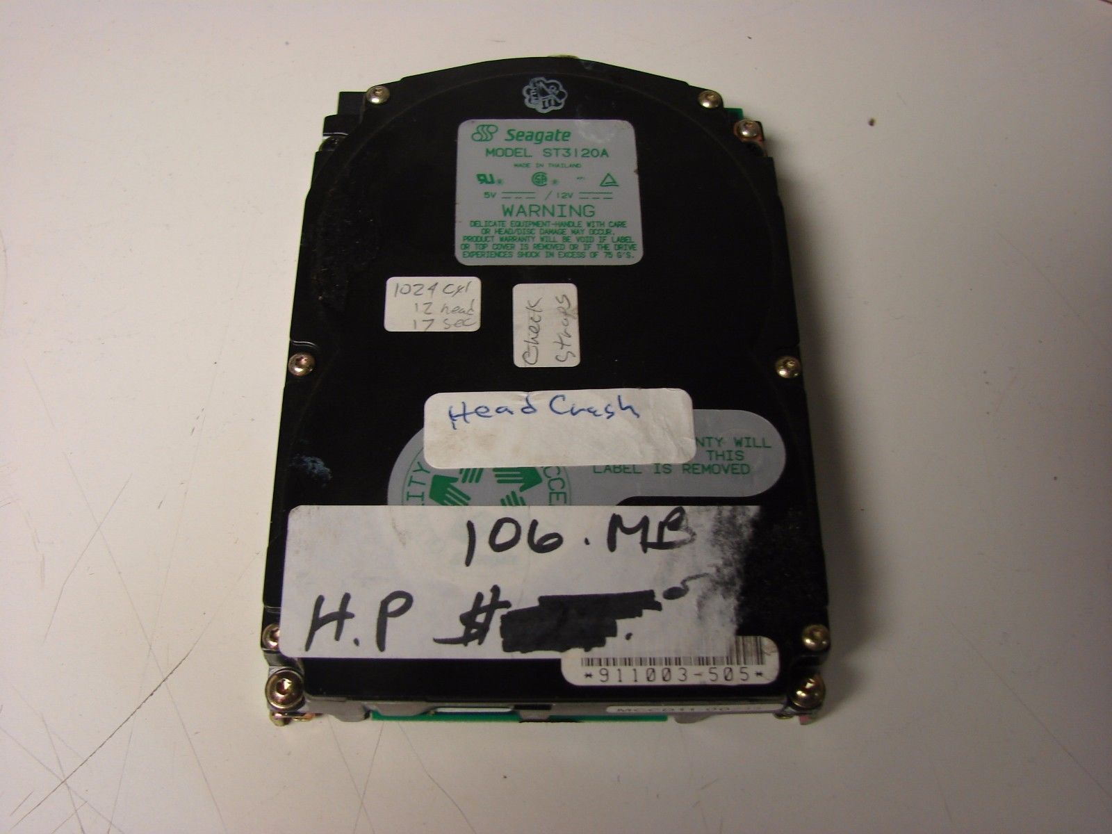 Primary image for Vintage Seagate ST3120A ide hard disk drive non working