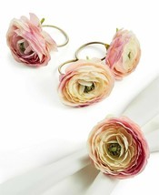 4 Martha Stewart English Garden Ranunculus Napkin Ring Holders Easter Sh... - $30.64