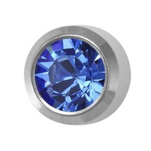 New Personal Ear Piercer System 75 Silver 3mm September Sapphire Studs w/Gel, Gu - $14.99