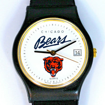 Chicago Bears NFL, Bulova Date Sports Lady Unworn Vintage Watch, Black Band! $89 - $88.85