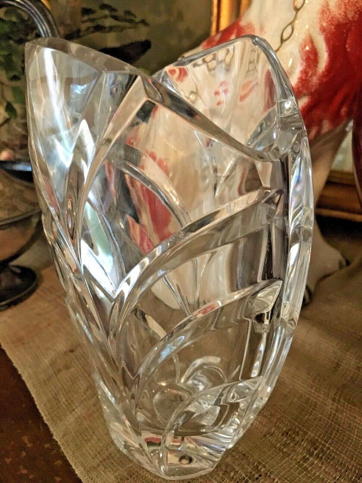 Marquis by Waterford Crystal Vase Palma Pattern Now Discontinued 7