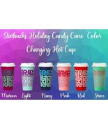 NEW Starbucks Reusable Hot Cups 6 Pack Set 2020 Candy Cane Color Changing - $29.99