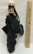 Umbrella Jade &amp; Deer Solid Black Standard Size Push Button Handle 12&quot; Fo... - $13.16