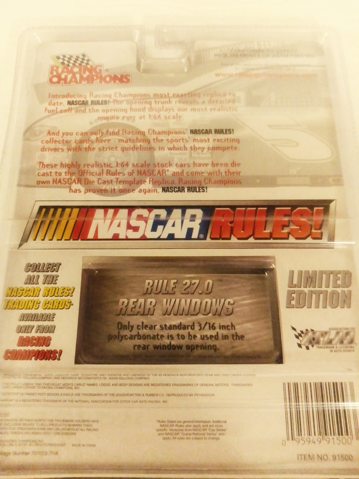 Racing Champions 2000 NASCAR Rules Series and similar items