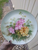 Lefton Floral Plate Hand Painted Porcelain - $12.99