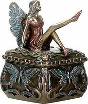 Ebros Gift Decorative Butterfly Fairy Jewelry Trinket Box Small 3.25&quot; He... - $20.99