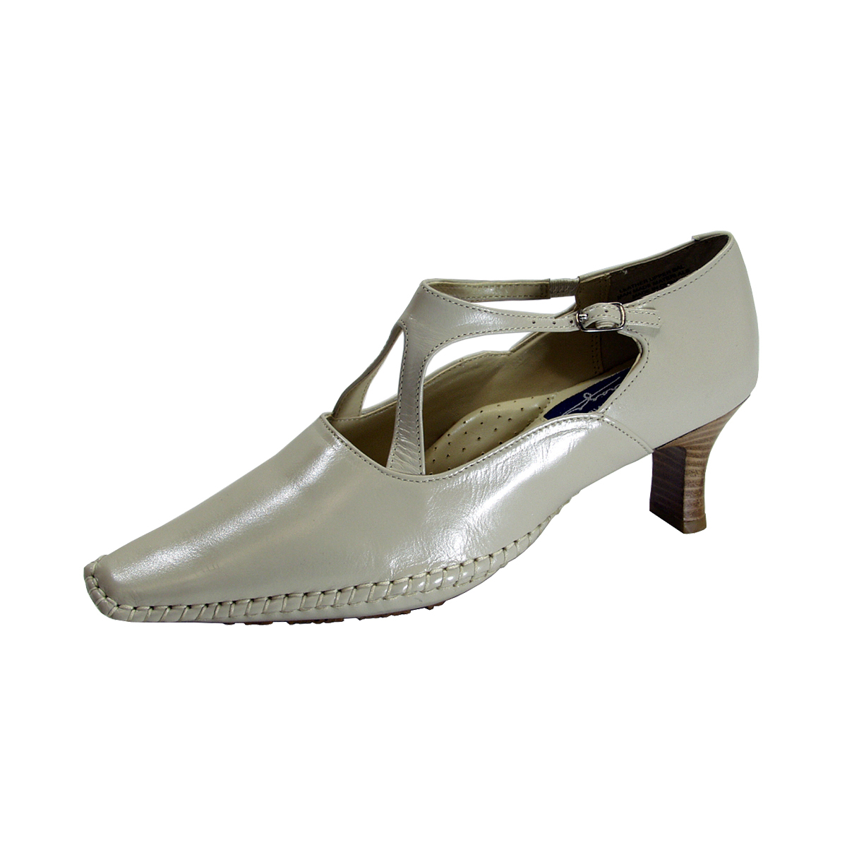 Primary image for PEERAGE Roanne Women's Wide Width Stitched Leather Pump