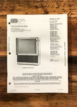 Philips Magnavox RJ8515 8510 8530 8540 TV Service Manual *Original* - $19.25