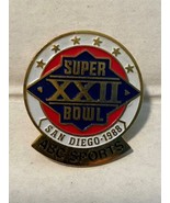 1988 NFL Super Bowl XXII ABC Broadcaster Pin Washington Vs Denver Bronco... - $19.79