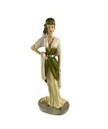 Chalkware Woman Statue 8&quot; Fashion 1920s Flapper Clothing Hand Painted Fi... - $24.75
