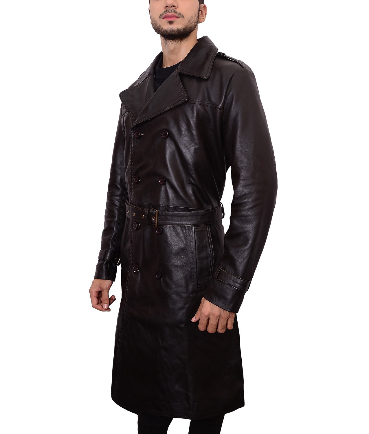 Mystic River Jimmy Markum Sean Penn Jacket Men Trench Leather Coat ...