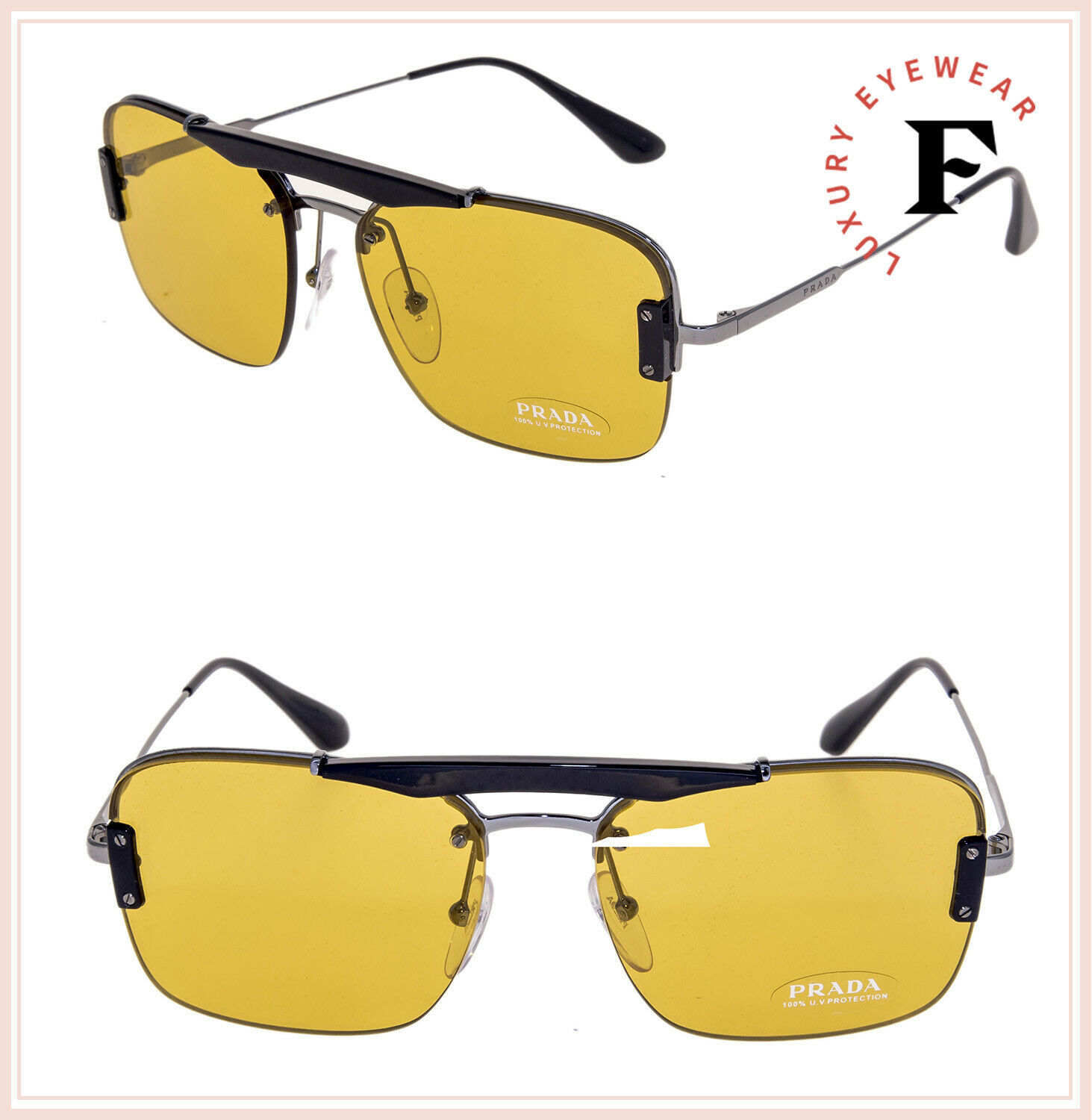 Prada Conceptual Aviator Pr56vs Gunmetal And 50 Similar Items