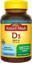 Nature Made Vitamin D3 2000iu 320 Ct. Soft Gels (Packaging May Vary) - $40.49