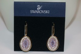 SWAROVSKI Crystal Nila Gold Tone Multi Color Oval Hook Earrings Ref # 10... - $98.18