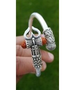 Om Namo Shivay Bracelet Kara Hindu Kada Trishul Trident Rudraksha Bead B... - $29.94