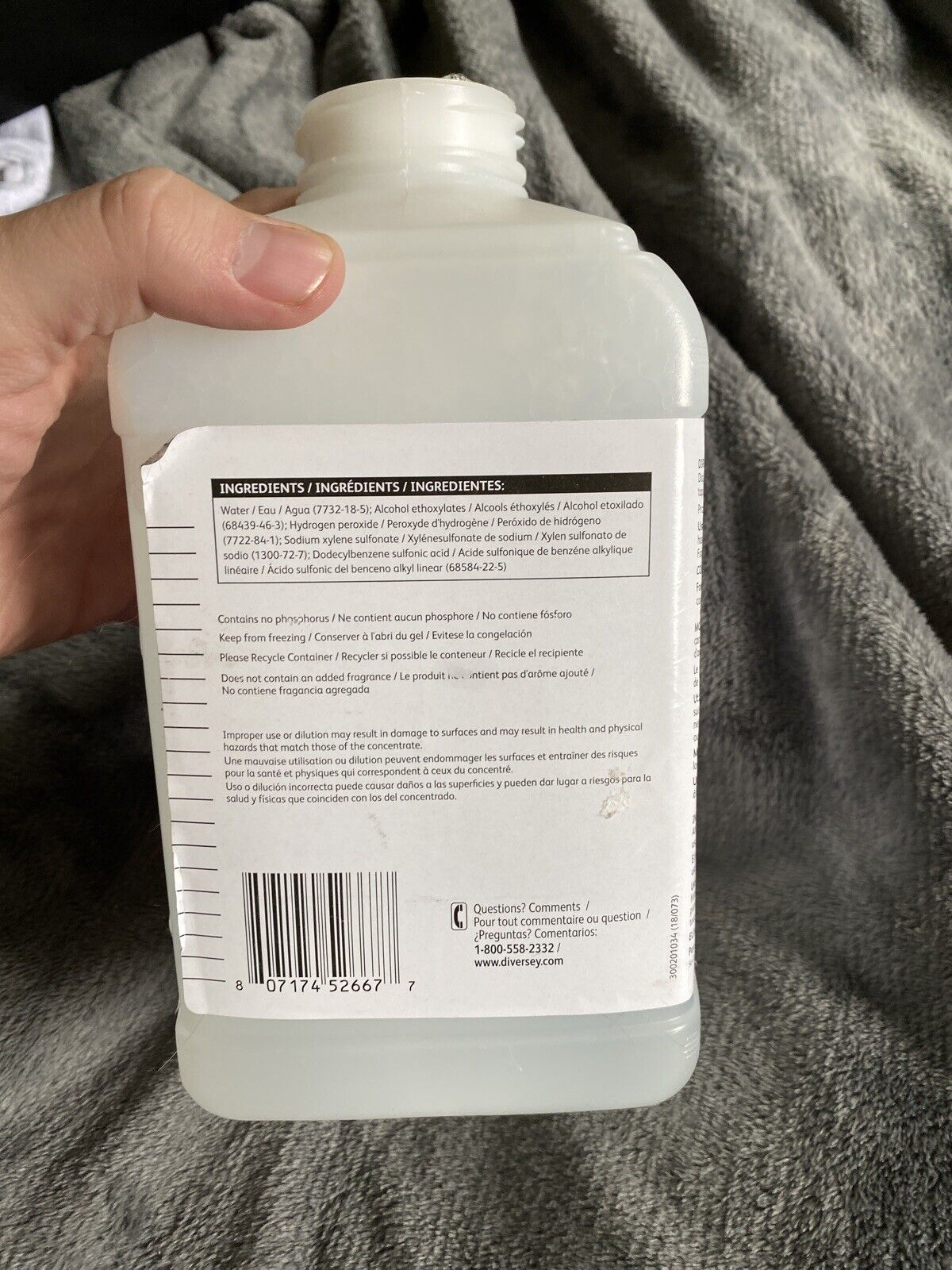Diversey PERdiem 58 General Purpose Cleaner 2.5L 95614052 Hydrogen Peroxide Cleaning Products