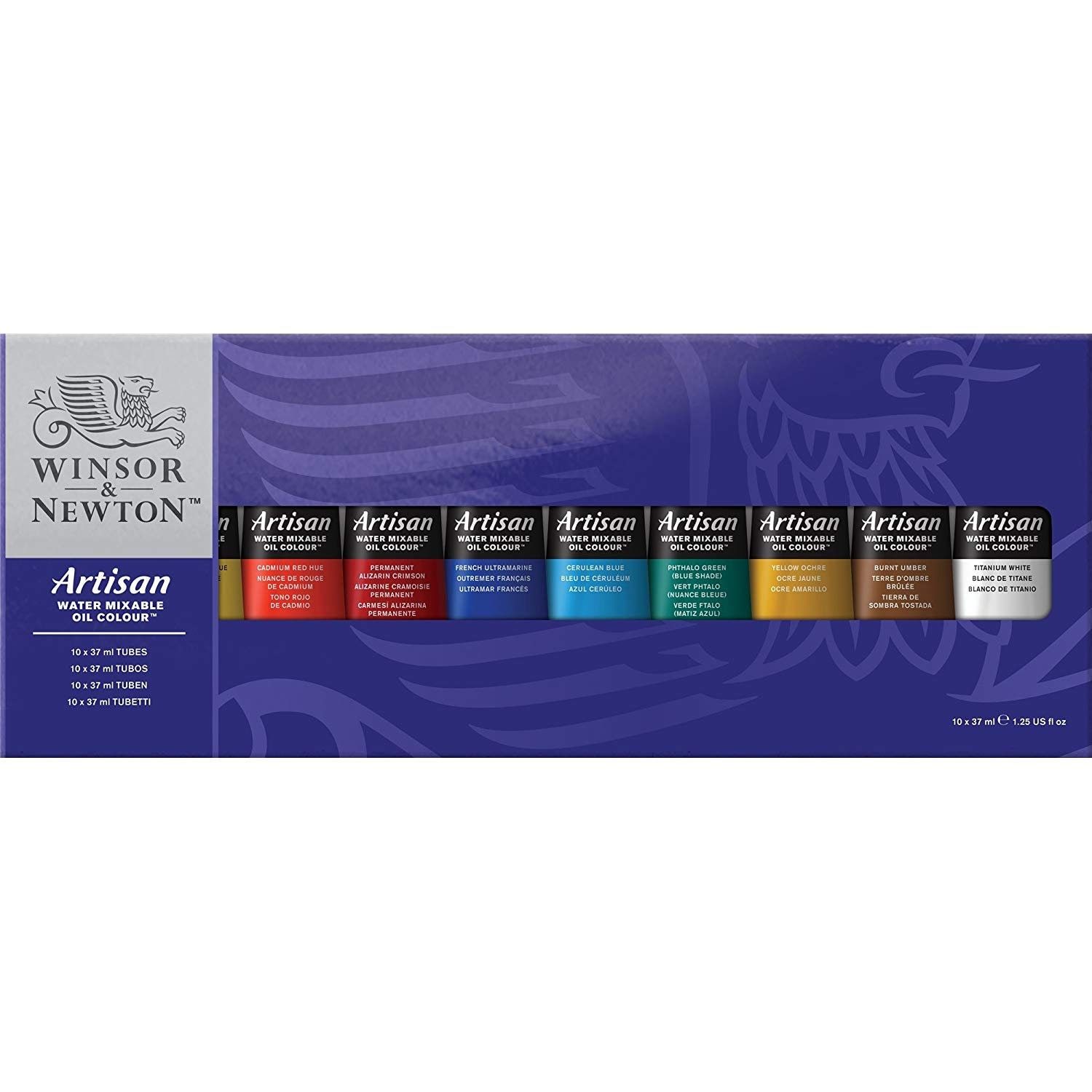 Winsor and Newton Artisan Water Mixable Oil color Tube Set of 10 x 37 ml