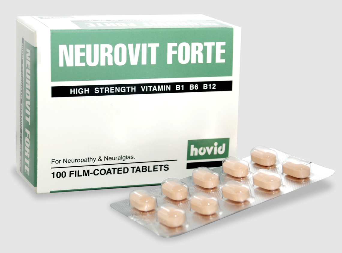 100's NEUROVIT FORTE Vitamin B Complex: B1, B6, B12 High Strength Formula- DHL