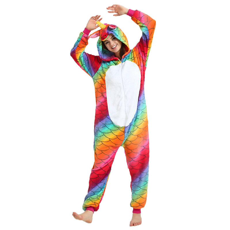 Adults' Kigurumi Pajamas Flying Horse Onesie Pajamas Flannel Fabric