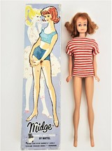 1963 Barbie Midge Doll Titian Hair Blue Eyes Straight Legs - $56.25