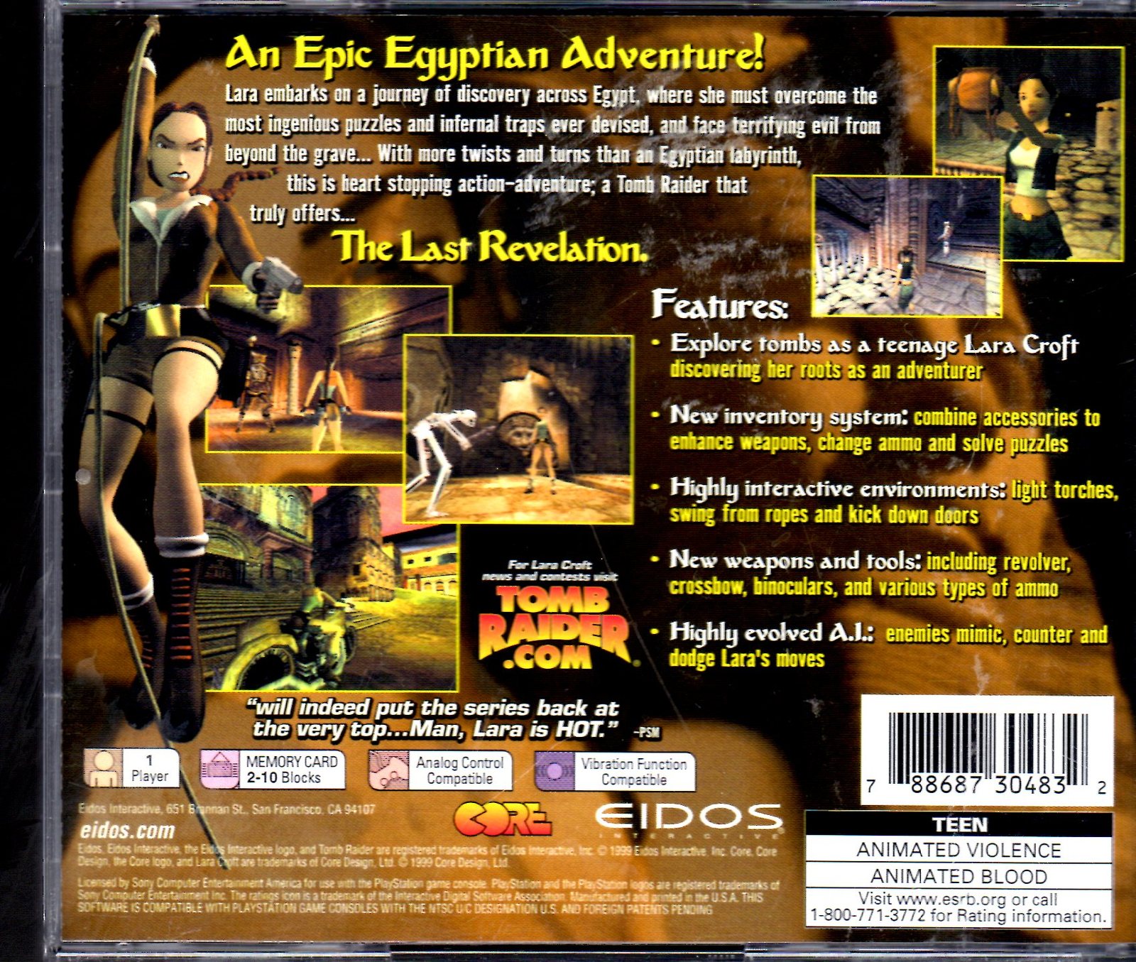 Tomb Raider : La Révélation Finale Sur PS1 – Complet Boîte Notice