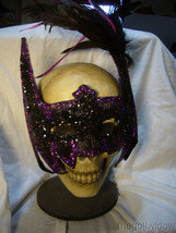 Bethany Lowe Adult Purple Halloween Bat Mask no. LO 6457 image 2