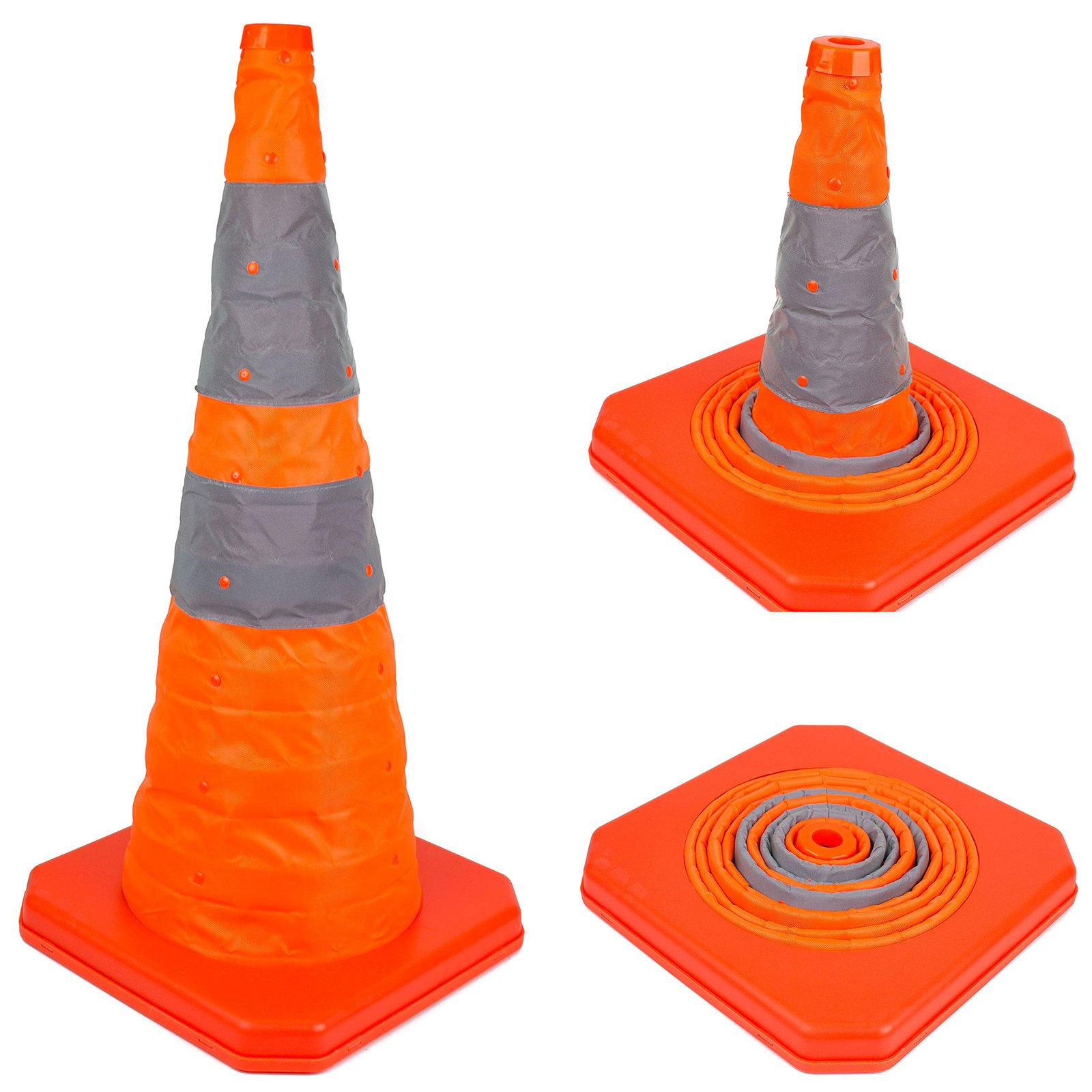 28" RK Collapsible Traffic Emergency Cone, CONECC28 ( 1Pack) 1 Pack