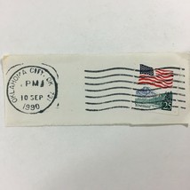 Vintage Sept. 10, 1990 USED Stamp Flag  Yosemite Oklahoma City, Oklahoma  - $4.70