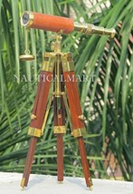 NauticalMart Brass Small Table Top Tripod Telescope