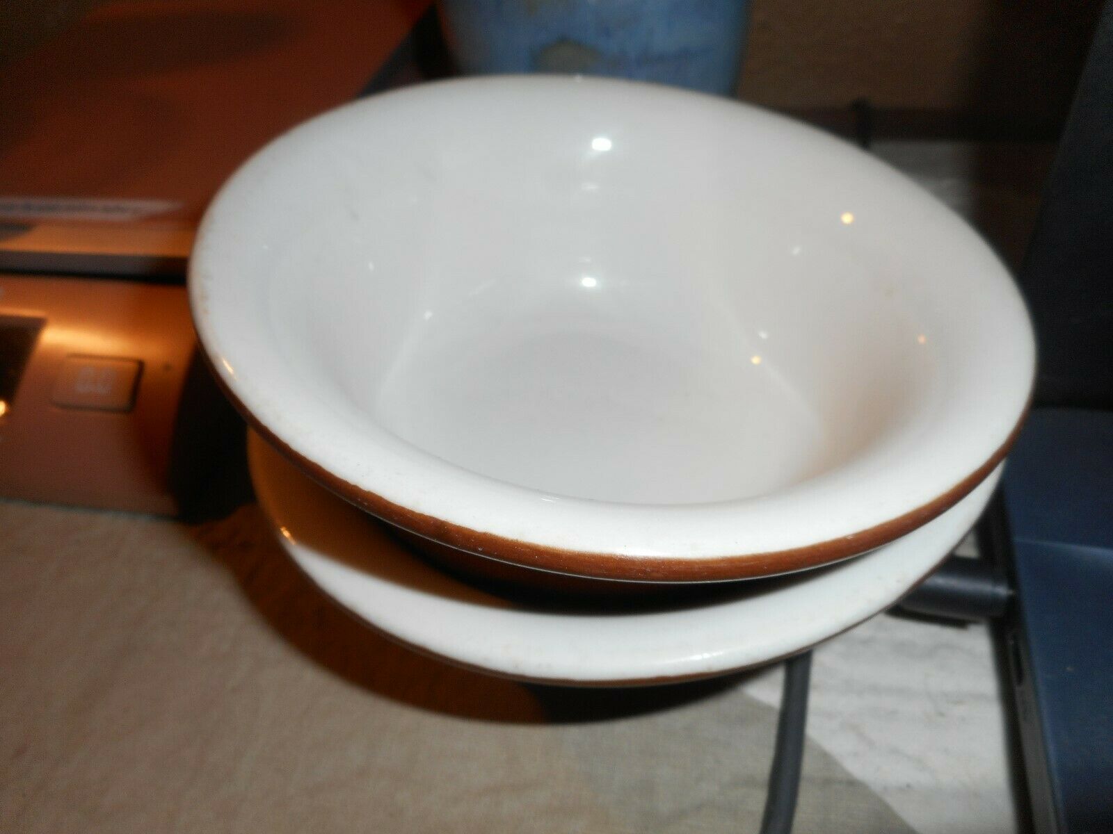 Vintage Hall Ramekins Bowls 391 Brown Set of 2 Oven Ready Custard