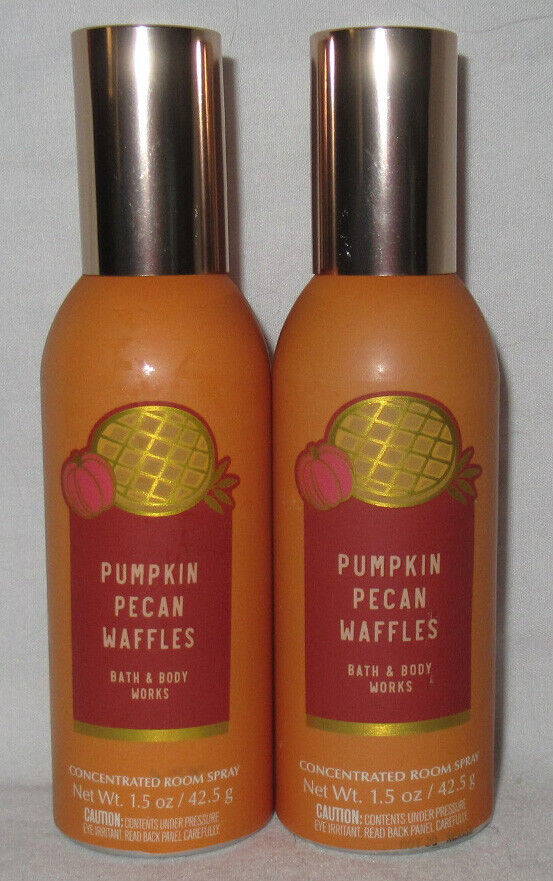 Bath & Body Works 1.5 oz Concentrated Room Spray Lot of 2 PUMPKIN PECAN WAFFLES - $28.01