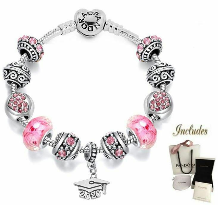 Authentic Pandora Silver Snake Bracelet S925 ALE Charms Class of 2020 ...