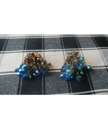 Vintage Blue HOBE Dangle Earrings 4.7cm - $59.40