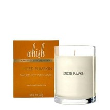 Whish Spiced Pumpkin Natural Soy Wax Candle 8oz NEW - $20.77