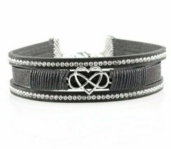Hustlin Heart - Black Urban Bracelet - Paparazzi Accessories - New - $8.42
