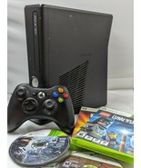 Microsoft Xbox 360 Matte Black Slim Console W/Controller &amp; 7 Games - $123.70