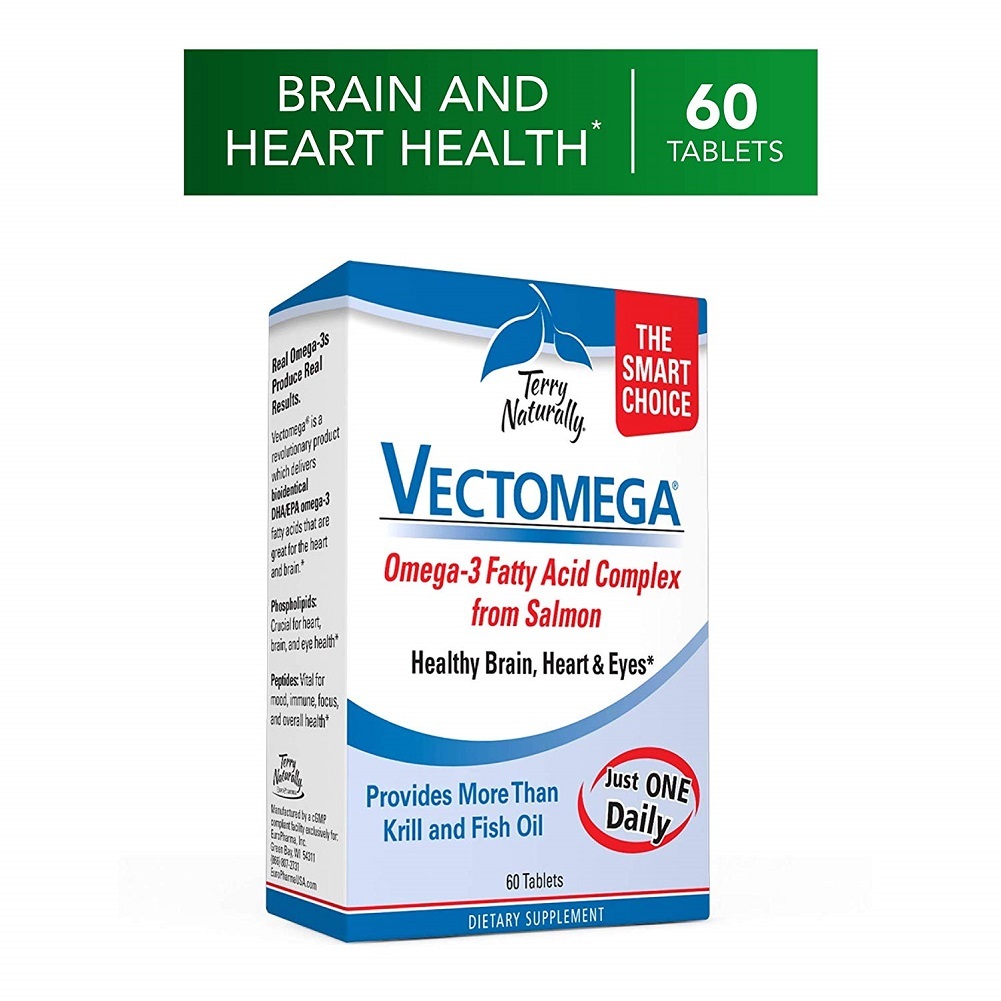 Terry Naturally Vectomega - 292 mg Omega-3 60 Tabs Supports Heart & Brain Health