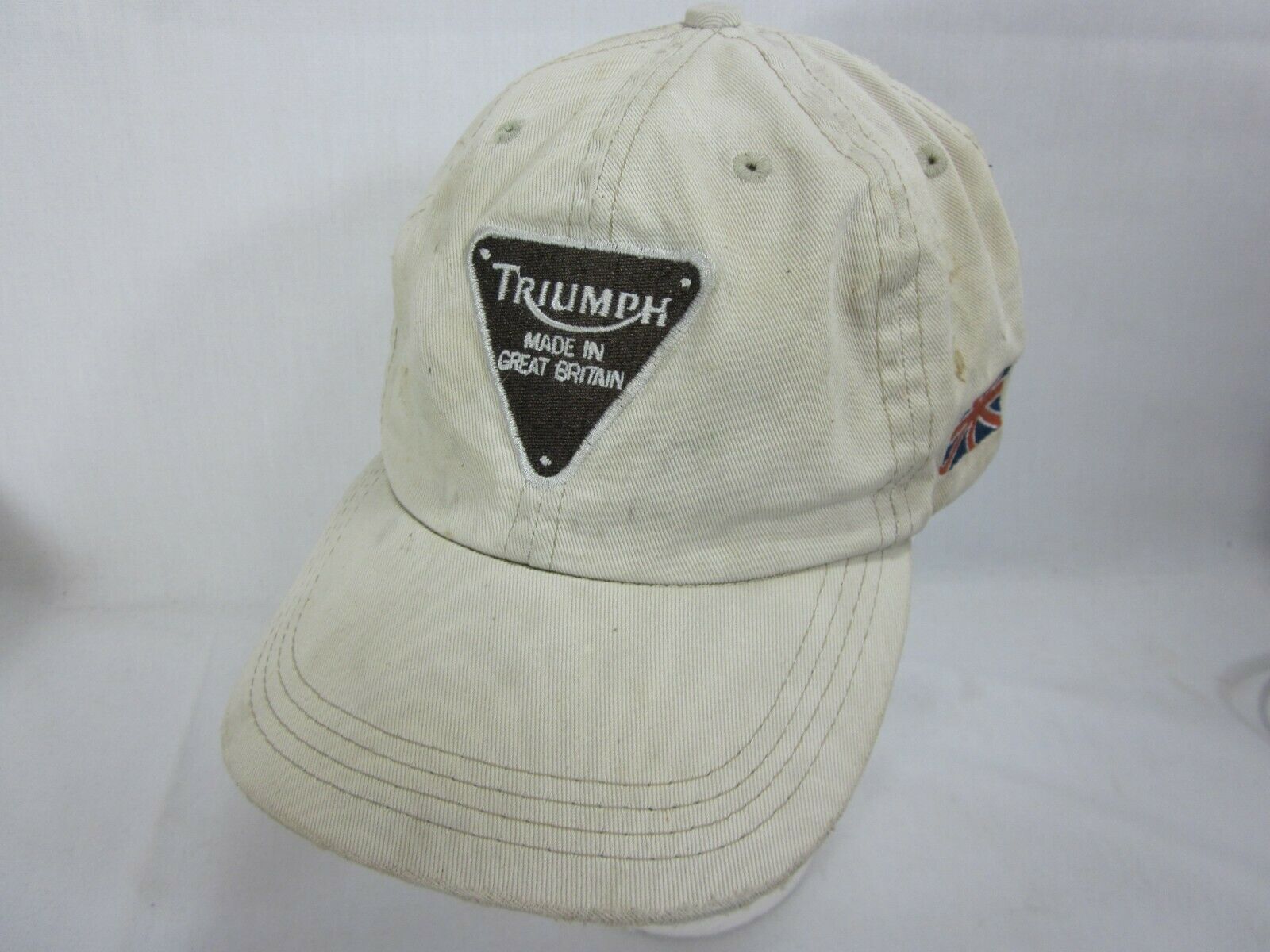 Triumph Legendary Motorcycles Strapback Hat Cap Tan Vintage Usa Made - Hats