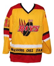 Any Name Number Les Boys Movie Hockey Jersey New Yellow Any Size image 4