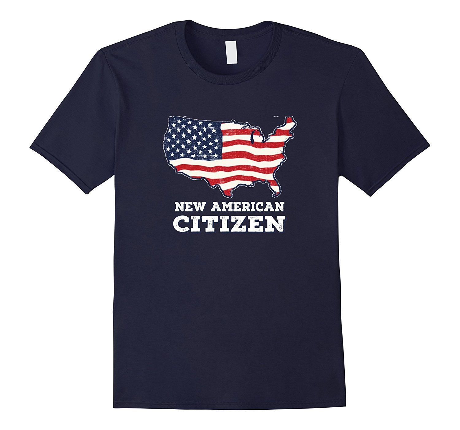 Image of New American Citizen USA Flag Map Citizenship Tshirt Men