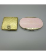 Lot Vintage Mary Kay and Avon Pink Gold-tone Make-up Compacts with Mirro... - $19.79