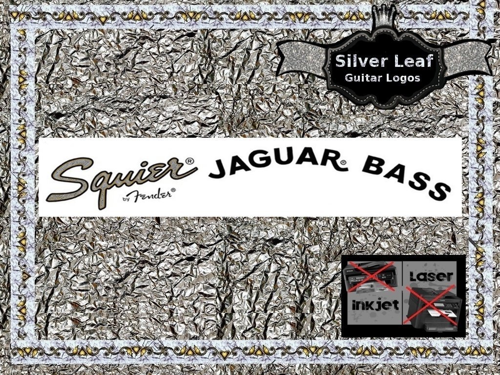Squier Jaguar Bass Guitar Decal Inlay Headstock Sticker Waterslide Logo 16s Guitars & Basses