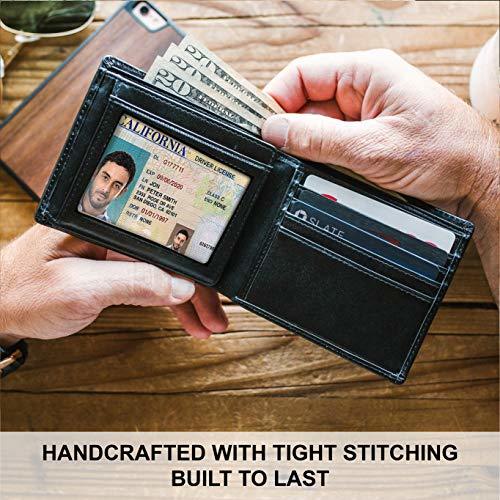 Stay Fine Mens RFID Trifold Wallet | Leather Wallets For Men RFID (Black) - Wallets