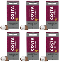 6 x COSTA COFFEE Warming Blend Lungo Capsules Compatible Nespresso Machines - $64.34