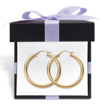 14K Yellow Gold Hoop Earrings In Gift Box - $284.99