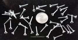 Glue on posts 40 rigid rubber hypo-allergenic pierced  earring findings ... - $1.93